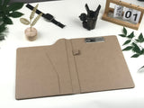 Custom Leather Portfolio, Vegan Leather Clipboard with Personalised Engravings, Fits for A4/ Legal paper, Document Holder, Gift for Him/ Her